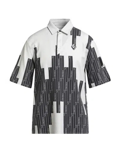 A-cold-wall* Man Polo Shirt Light Grey Size 38 Cotton, Elastane In Gray