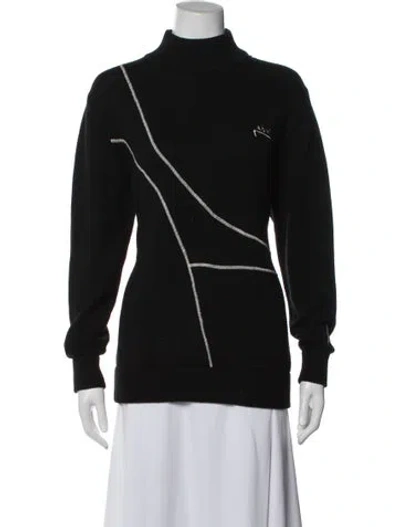 Pre-owned A-cold-wall* Merino Wool Mock Neck Sweater In Black