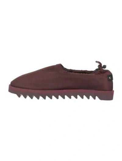 Pre-owned A-cold-wall* Nylon Loafers In Burgundy