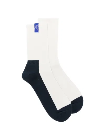A-cold-wall* Ribbed Colour-block Socks In White