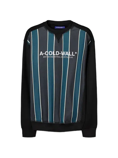 A-cold-wall* Striped Logo-print Sweater In Black