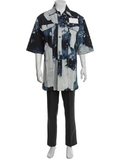 Pre-owned A-cold-wall* Tie-dye Print Denim Jacket In Blue