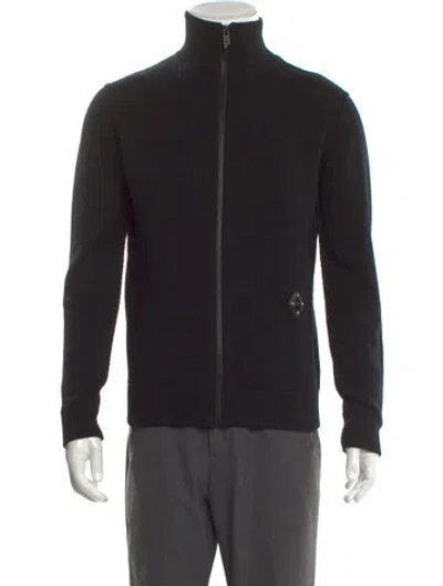 Pre-owned A-cold-wall* Wool Mock Neck Cardigan In Black