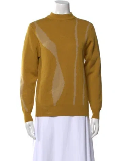 Pre-owned A-cold-wall* Wool Mock Neck Sweater In Yellow