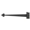 Acorn 13" Rough Heart Strap Hinge In Matte Black