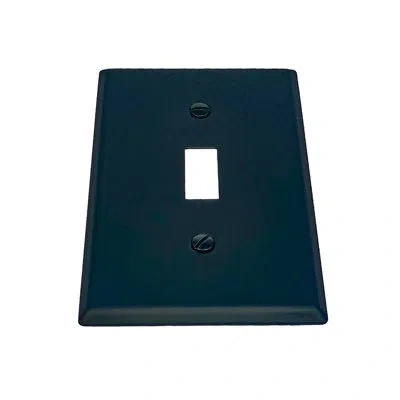 Acorn 1-gang Toggle Light Switch Wall Plate In Matte Black