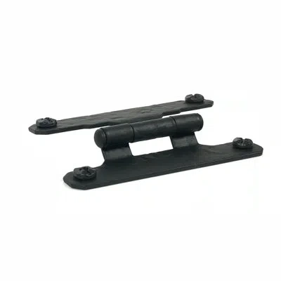 Acorn 3" Rough Offset Cabinet H Hinge, Pair In Matte Black