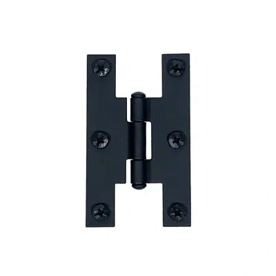 Acorn 3" Smooth Cabinet H Hinge, Pair In Matte Black