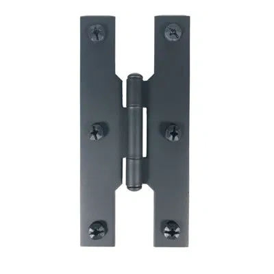 Acorn 4" Door H Hinge, Pair In Matte Black