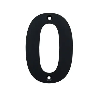 Acorn 4" H Stainless Steel House Number In Matte Black