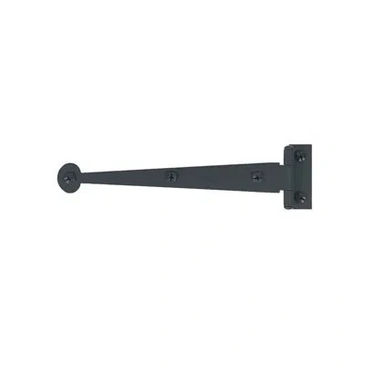 Acorn 6" Bean Cabinet Strap Hinge, 3/8" Offset, Pair In Matte Black