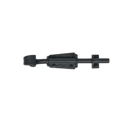 Acorn 6" Forged Iron Surface Gate Bolt In Matte Black