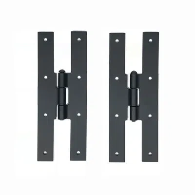 Acorn 7" Door H Hinge, Pair In Matte Black
