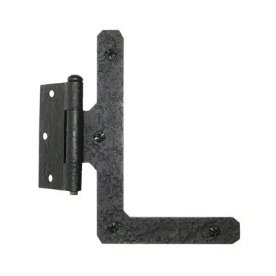 Acorn 7" L Half Surface Hinge, Pair In Matte Black