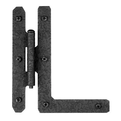 Acorn 7" Rough Door Hl Hinge, Pair In Matte Black