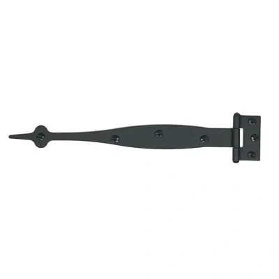 Acorn 9" Spear Cabinet Strap Hinge, Pair In Matte Black