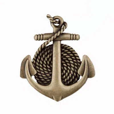 Acorn Anchor & Rope Cabinet Knob In Antique Brass