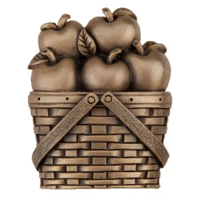 Acorn Apple Basket Cabinet Knob In Museum Gold