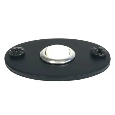 Acorn Bean Bell Button In Matte Black