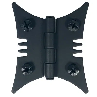 Acorn Butterfly Hinge, Pair In Matte Black