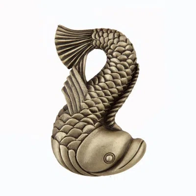 Acorn Dolphin Cabinet Knob In Antique Brass