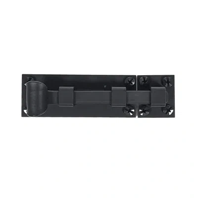 Acorn Forged Iron Square Bolt Latch In Matte Black