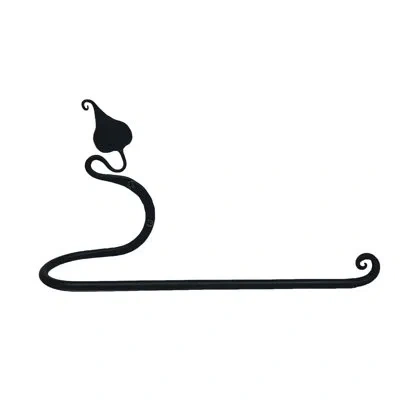 Acorn Forged Leaf Paper Towel Holder In Matte Black