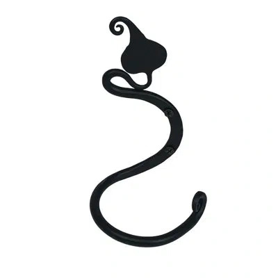 Acorn Forged Leaf Towel Ring In Matte Black