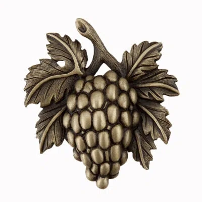 Acorn Grapevine Cabinet Knob In Antique Brass
