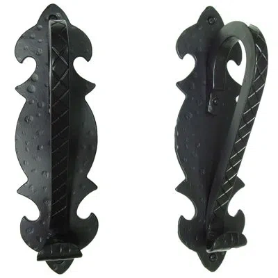 Acorn Handle Gothic Door Pull In Flat Black