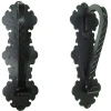 Acorn Handle Scroll Door Pull In Flat Black