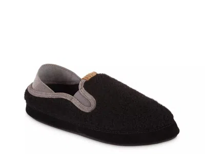 Acorn Harbor Moccasin Slipper In Black