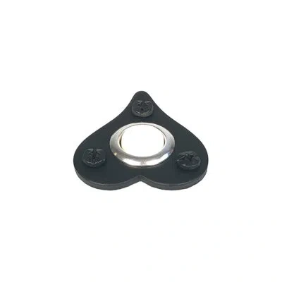 Acorn Heart Bell Push Button In Black Matte
