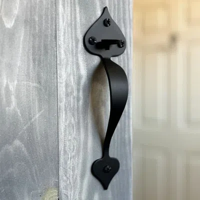 Acorn Heart Combination Rim Latch In Matte Black