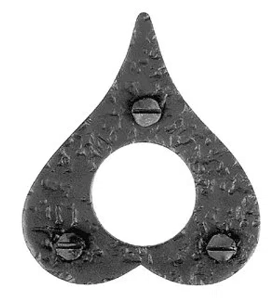 Acorn Heart Cylinder Collar In Matte Black