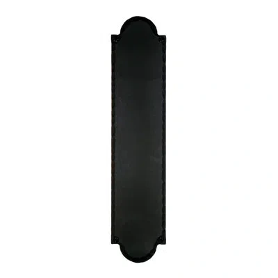 Acorn Iron Art Push Plate In Matte Black