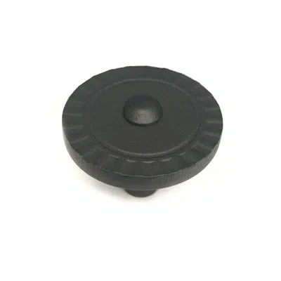 Acorn Iron Art Round Cabinet Knob In Matte Black