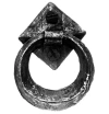 Acorn Iron Art Round Drop Ring Pull In Matte Black