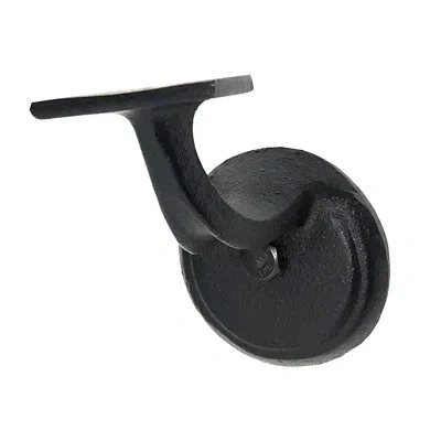 Acorn Large Cast Iron Hand Rail Bracket In Matte Black