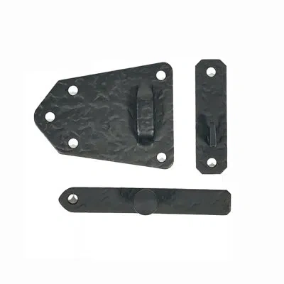 Acorn Large Rough Cabinet Latch In Matte Black