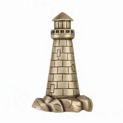 Acorn Lighthouse Cabinet Knob In Antique Brass