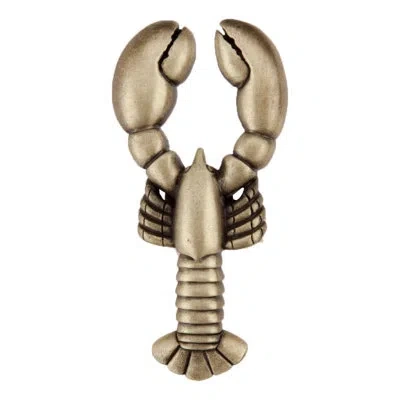 Acorn Lobster Cabinet Knob In Antique Brass