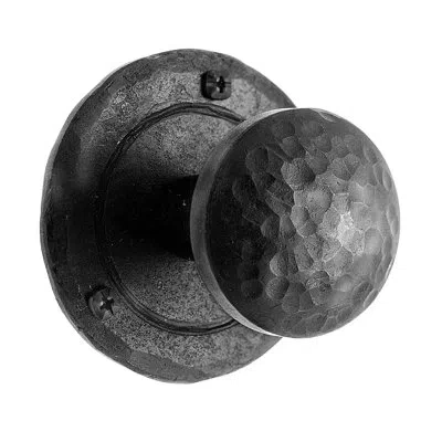 Acorn Passage Knob Rose Set With Rd050 In Matte Black