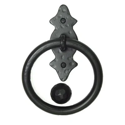 Acorn Ring Door Knocker In Flat Black