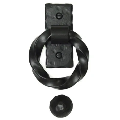 Acorn Ring Door Knocker In Flat Black