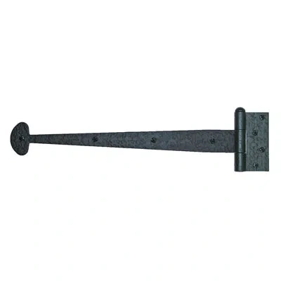 Acorn Rough Bean Strap Hinge In Matte Black