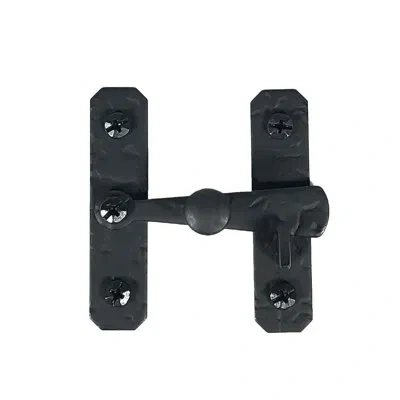 Acorn Rough Knob & Bar Cabinet Latch In Matte Black