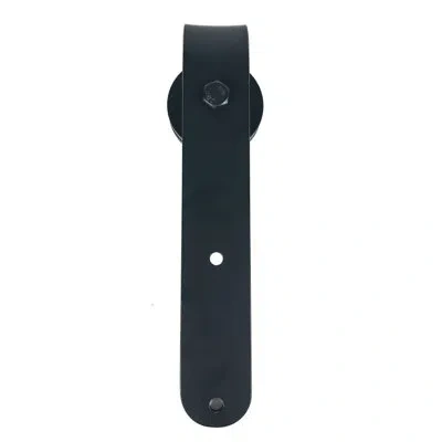 Acorn Round End Rolling Standard Single Track Barn Door Hardware Kit In Black