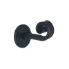 Acorn Scroll Hook Round Backplate In Black