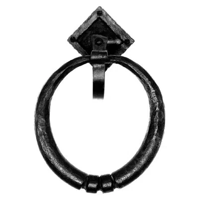 Acorn Siena Wall Mounted Towel Ring In Black